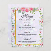 Elegante Rosa Blume Wasserfarbenhochzeit (Vorne/Hinten)