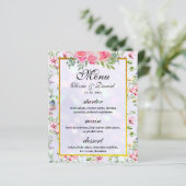 Elegante Rosa Blume Wasserfarbenhochzeit (Stehend Vorderseite)