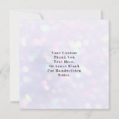 Elegante Rosa Blume Wasserfarbenhochzeit Dankeskarte (Rückseite)