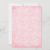 Elegante Rosa Blume Wasserfarbenhochzeit Einladung (Rückseite)