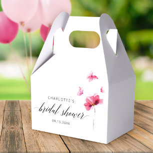 Elegante rosa Blumen-Brautparty Geschenkschachtel
