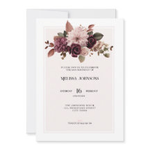 Elegante rosa Blumen-Einladung zum 60. Geburtstag