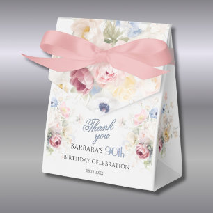Elegante rosa Blumen Geschenke zum 90. Geburtstag Geschenkschachtel