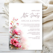 Elegante rosa Blumen Hochzeits- After-Party