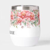 Elegante rosa Blumen-Hochzeitsdusche (Rückseite)