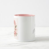 Elegante rosa Blumen-Kaffeetasse Tasse (Zentrum)
