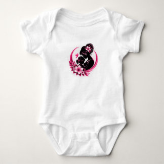Elegante rosa Blumen Mutterschaft Liebe Frauen  Baby Strampler