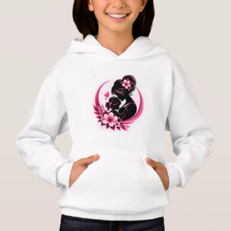 Elegante rosa Blumen Mutterschaft Liebe Frauen Hoodie