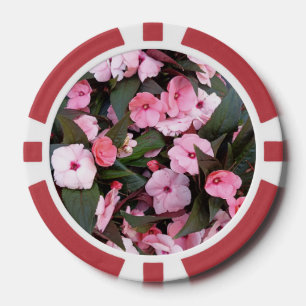 Elegante rosa Blumen-Pokerchips Pokerchips