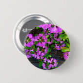 Elegante rosa Blumen rosa Azaleen rosa Blume Button (Vorne & Hinten)