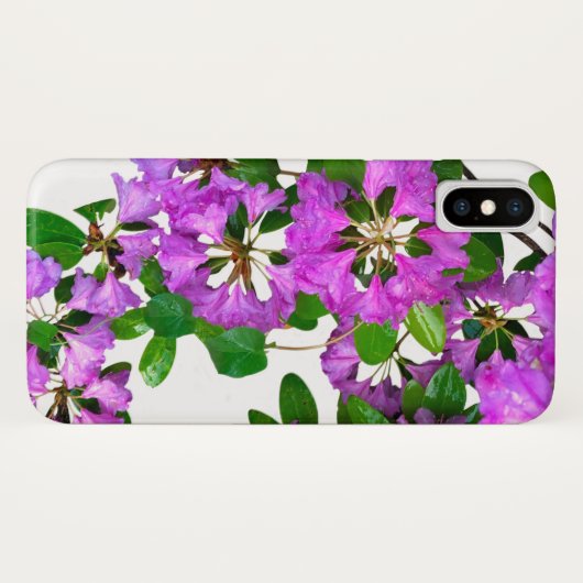 Elegante rosa Blumen rosa Azaleen rosa Blume Case-Mate iPhone Hülle (Rückseite (Horizontal))