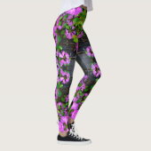 Elegante rosa Blumen rosa Azaleen rosa Blume Leggings (Rechts)