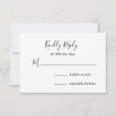 Elegante rosa Blumen rosa Azaleen rosa Blume RSVP Karte (Rückseite)