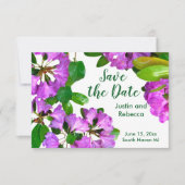 Elegante rosa Blumen rosa Azaleen rosa Blume Save The Date (Vorderseite)