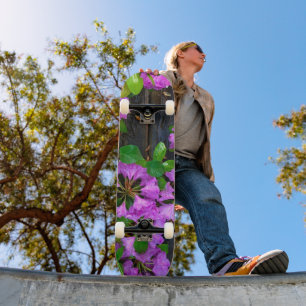 Elegante rosa Blumen rosa Azaleen rosa Blume Skateboard