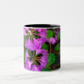 Elegante rosa Blumen rosa Azaleen rosa Blume Zweifarbige Tasse (Mittel)