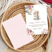 Elegante rosa Blumen-Teetasse Muttertag