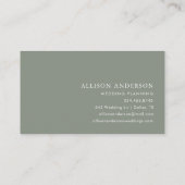 Elegante Rosa Blumen und Grüne Wasserfarbe Visitenkarte (Rückseite)