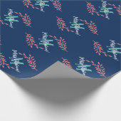 Elegante rosa Blumenblätter personalisierte Weihna Geschenkpapier (Ecke)