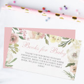 Elegante rosa Blumenbücher für die Girl-Dusche von Begleitkarte