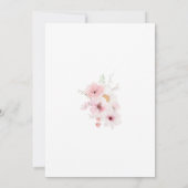 Elegante rosa Blumendusche Einladung (Rückseite)