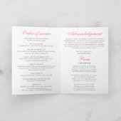 Elegante Rosa Blumenfeier zum Gedenken an das Lebe Programm (Innenseite)