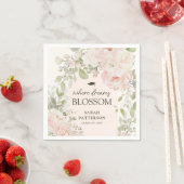 Elegante rosa Blumengraduationsfeier Serviette (Beispiel)