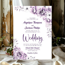 Elegante rosa Blumenhochzeit Einladung