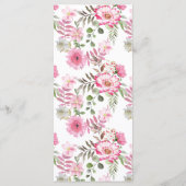 Elegante Rosa Blumenkarte (Rückseite)