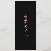 Elegante rosa Blumenkarte Menükarte (Rückseite)