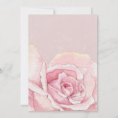 Elegante rosa Blumenkuchen Bridal Dusche Einladung (Rückseite)