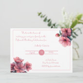 Elegante Rosa Blumenladen - Alle Veranstaltungen Einladung (Stehend Vorderseite)