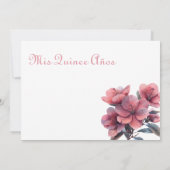 Elegante Rosa Blumenladen - Alle Veranstaltungen Einladung (Rückseite)