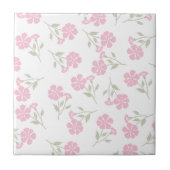 Elegante rosa Blumenmuster Keramikfliese für Zuhau (Vorderseite)