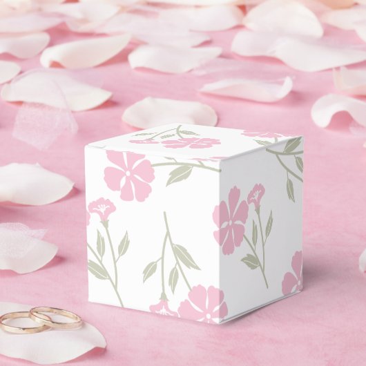 Elegante rosa Blumenmuster-Klassiker-Geschenkboxen Geschenkschachtel (Hochzeit)