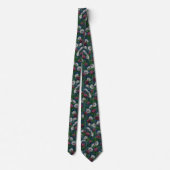 Elegante rosa Blumenmuster Krawatte (Rückseite)