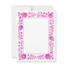 Elegante rosa Blumenrand