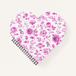 Elegante rosa Blumenrand Notizblock