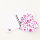 Elegante rosa Blumenrand Notizblock (Innenseite)