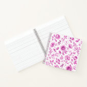 Elegante rosa Blumenrand Notizblock (Innenseite)