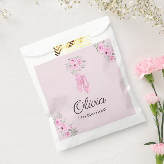 Elegante Rosa Blumenstrauß Ballerina Schuhe Girls Geschenktütchen (Versiegelt)