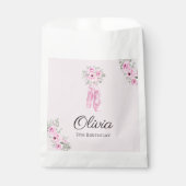 Elegante Rosa Blumenstrauß Ballerina Schuhe Girls Geschenktütchen (Vorderseite)