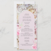 Elegante Rosa Blumenstrauß Sommerfeier Hochzeit (Rückseite)