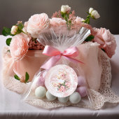 Elegante Rosa Blumenstrauß Teatro Sociale Bellinzo Runder Aufkleber