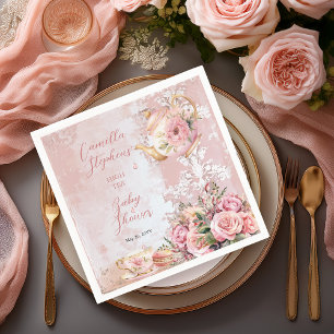Elegante Rosa Blumenstrauß Teatro Sociale Bellinzo Serviette