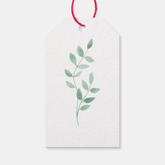 Elegante rosa Blumenzettel Geschenkanhänger (Rückseite)