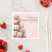 Elegante rosa, blumige Kürbiskuitdusche Serviette (Beispiel)