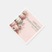 Elegante rosa, blumige Kürbiskuitdusche Serviette (Ecke)