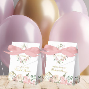 Elegante Rosa Blush Gold Pfingstrosen Florale Hoch Geschenkschachtel