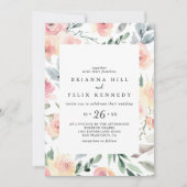 Elegante rosa Blush Lässige Hochzeit mit geometris Einladung (Vorderseite)